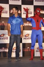 Mumbai Indians tie up with Spiderman in Mumbai on 7th April 2013 (1).JPG
